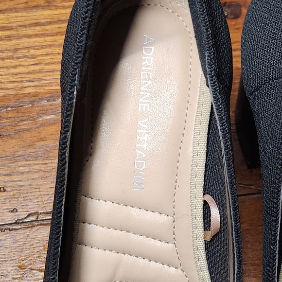 Adrienne Vittadini “Brittiny” Black Knit Block Heel Pumps – Size 8M - Picture 6 of 12